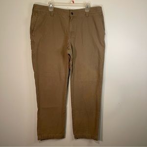 Columbia mens khaki brown canvas relaxed fit pants 40x32